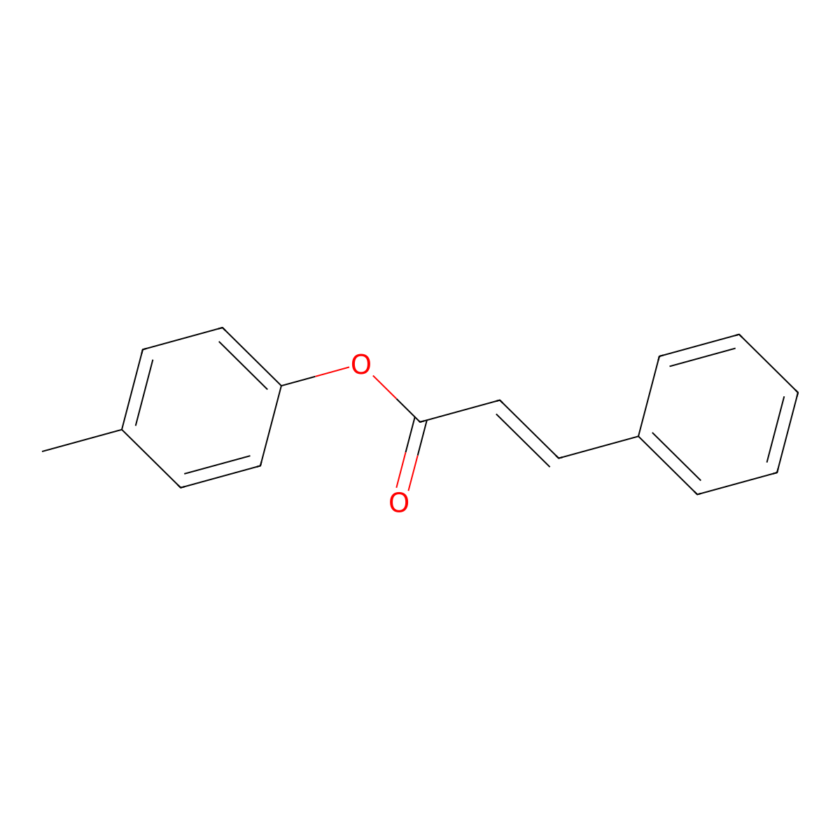 2-Propenoic acid, 3-phenyl-, 4-methylphenyl ester molecular structure, CAS 10519-07-0