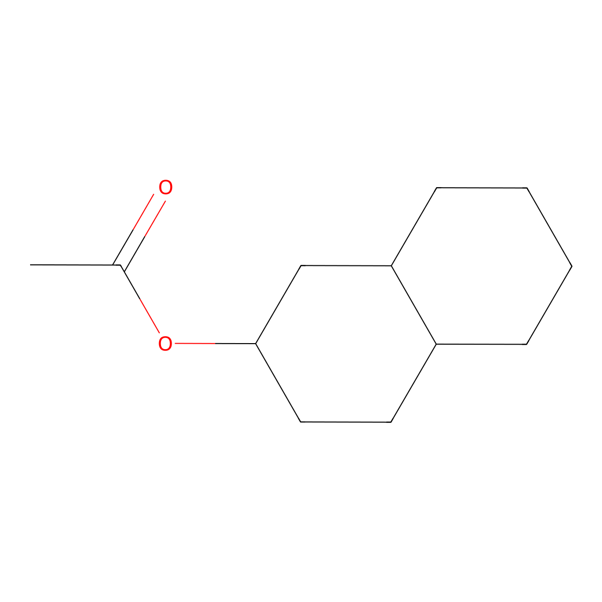 Decahydro-beta-naphthyl acetate molecular structure, CAS 10519-11-6