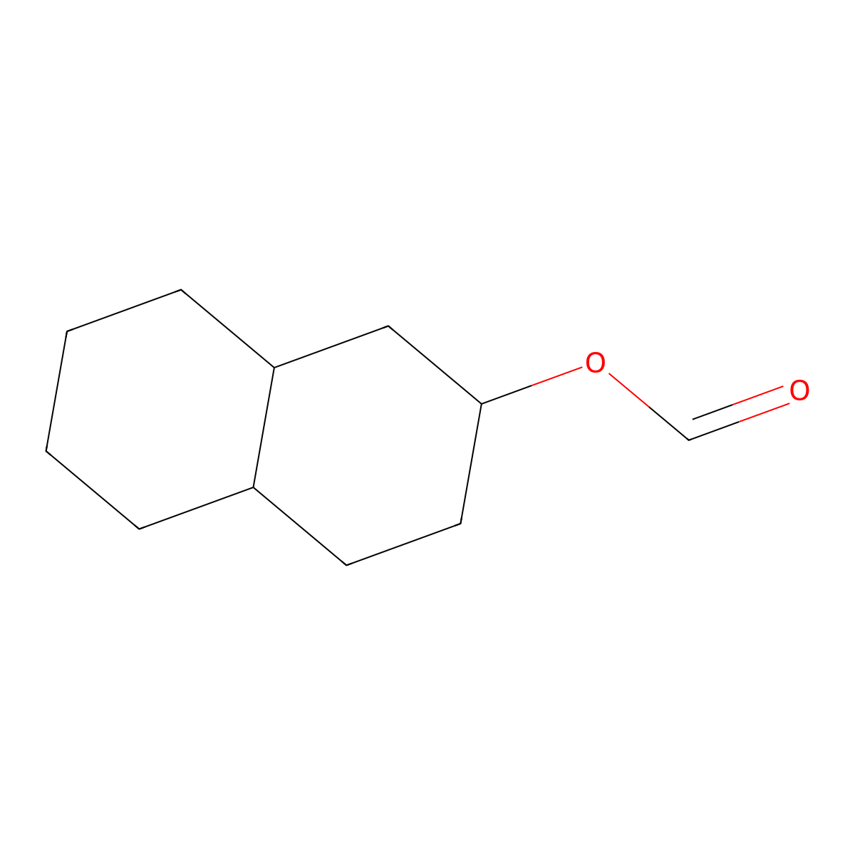 2-Naphthalenol, decahydro-, 2-formate molecular structure, CAS 10519-12-7