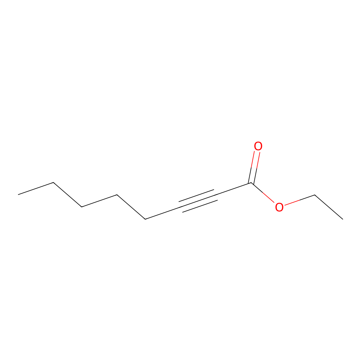 Ethyl 2-octynoate molecular structure, CAS 10519-20-7