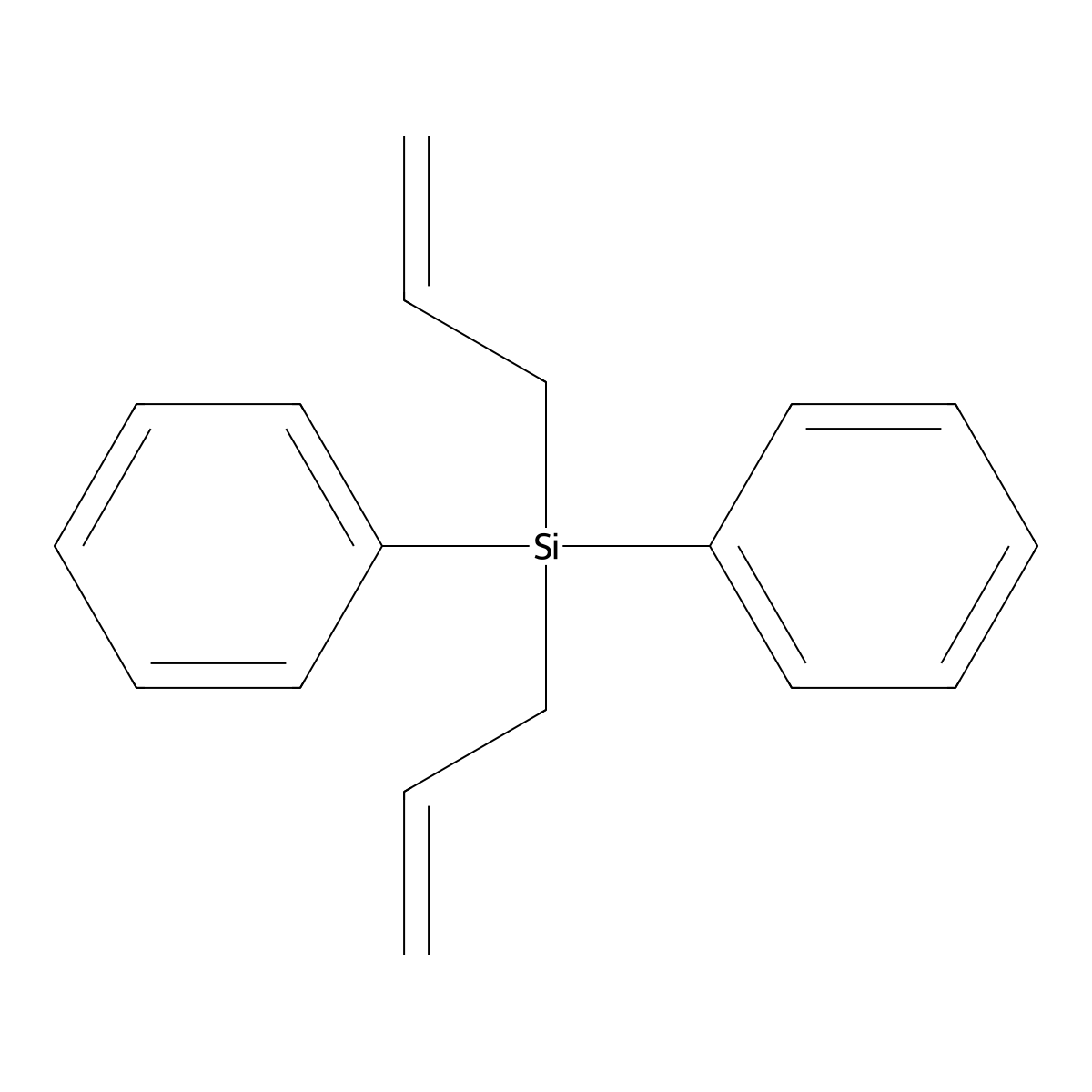 Diphenyldiallylsilane molecular structure, CAS 10519-88-7