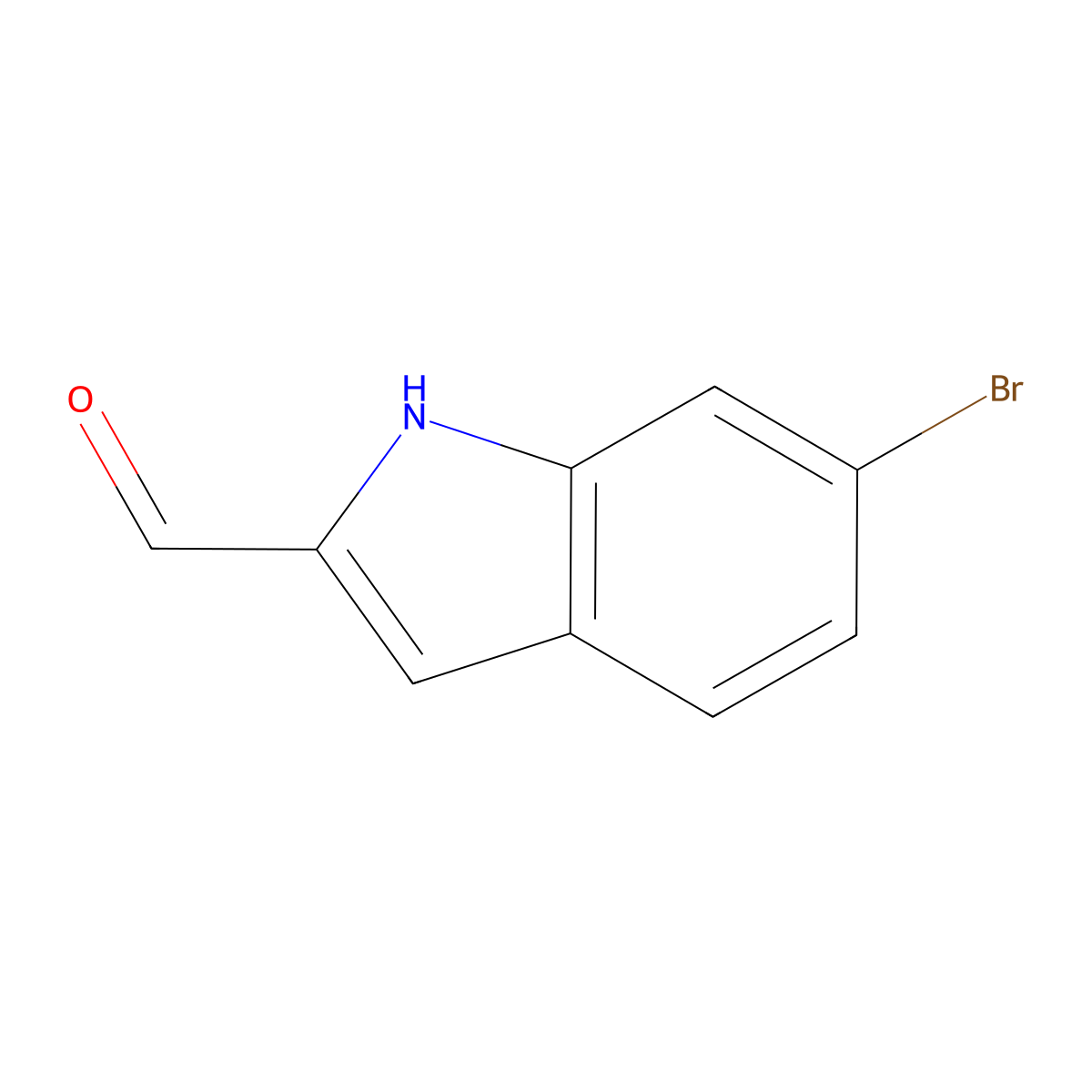 6-bromo-1H-indole-2-carbaldehyde molecular structure, CAS 105191-12-6
