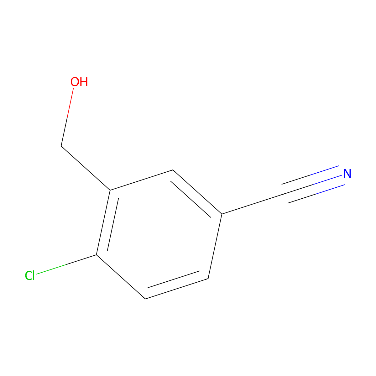 4-Chloro-3-(hydroxymethyl)benzonitrile molecular structure, CAS 105191-40-0