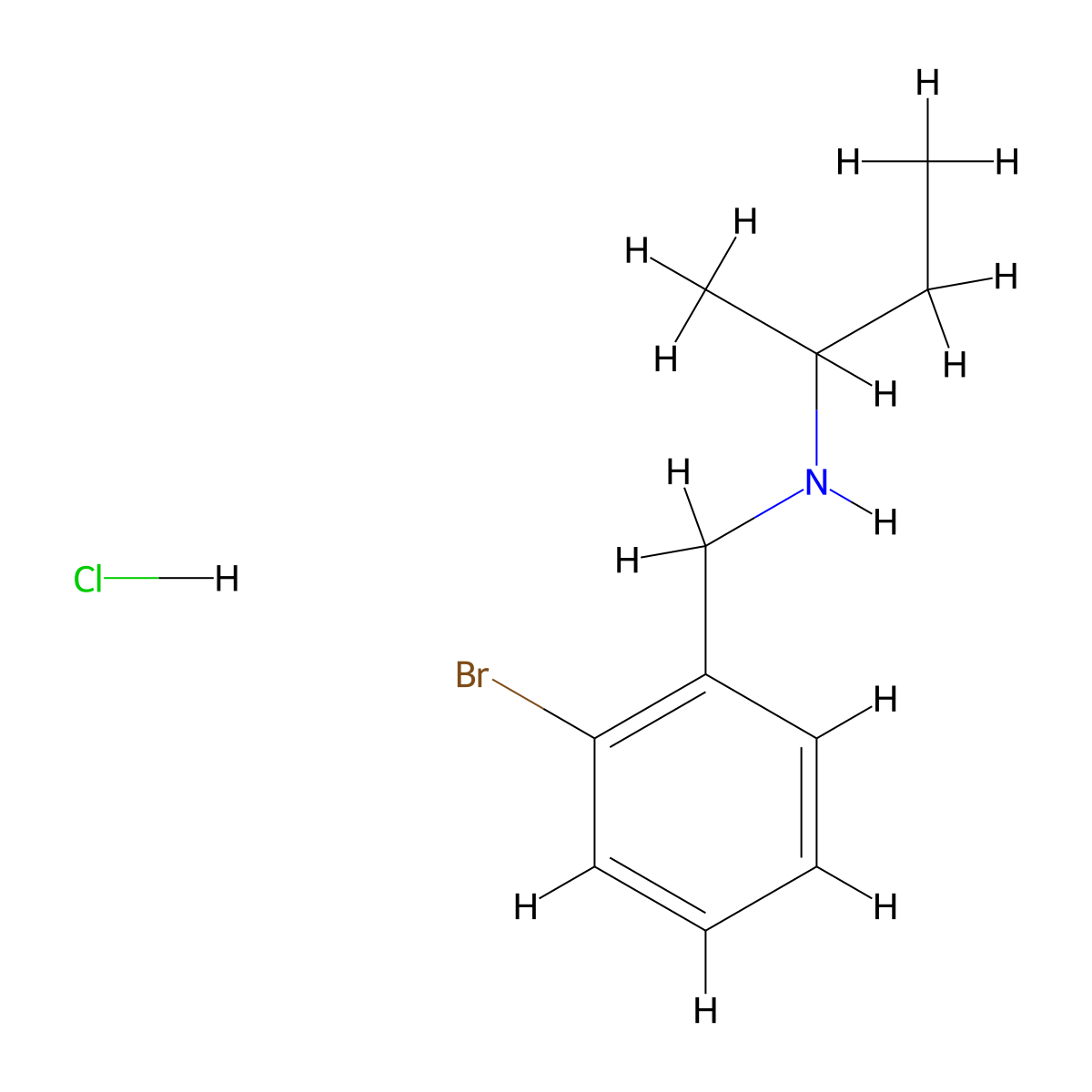N-(2-Bromobenzyl)-2-butanamine hydrochloride molecular structure, CAS 1051919-31-3