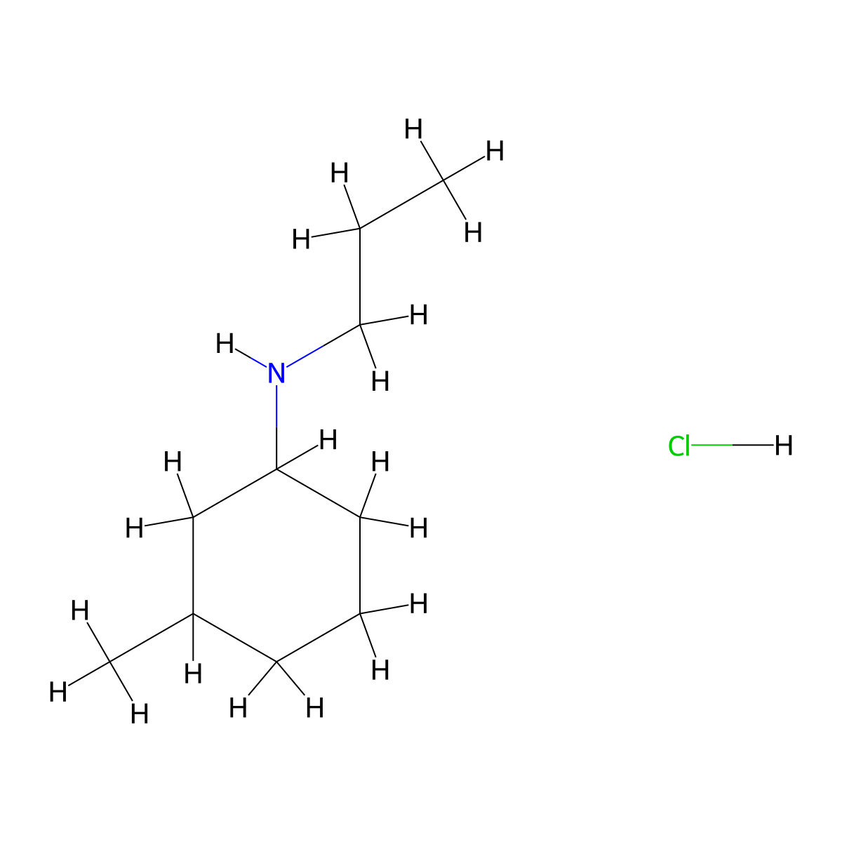 (3-Methylcyclohexyl)propylamine hydrochloride molecular structure, CAS 1051919-32-4