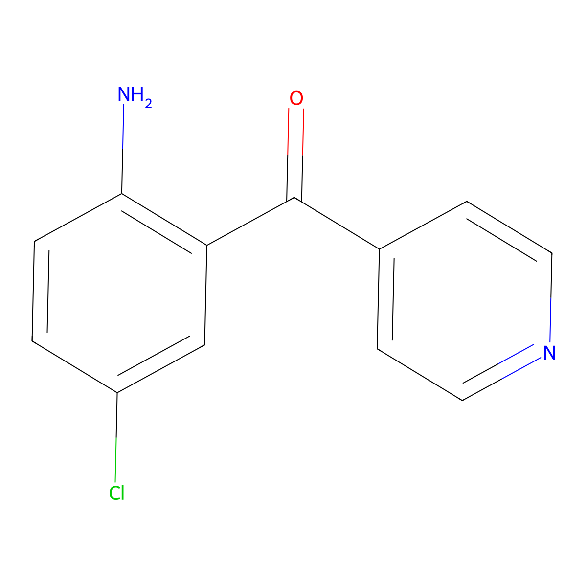 (2-Amino-5-chlorophenyl)-pyridin-4-yl methanone molecular structure, CAS 105192-42-5