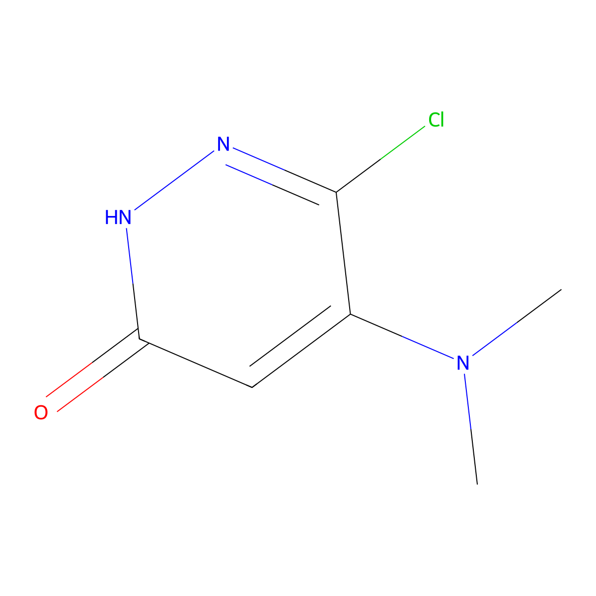 6-Chloro-5-(dimethylamino)-2,3-dihydropyridazin-3-one molecular structure, CAS 1051923-59-1