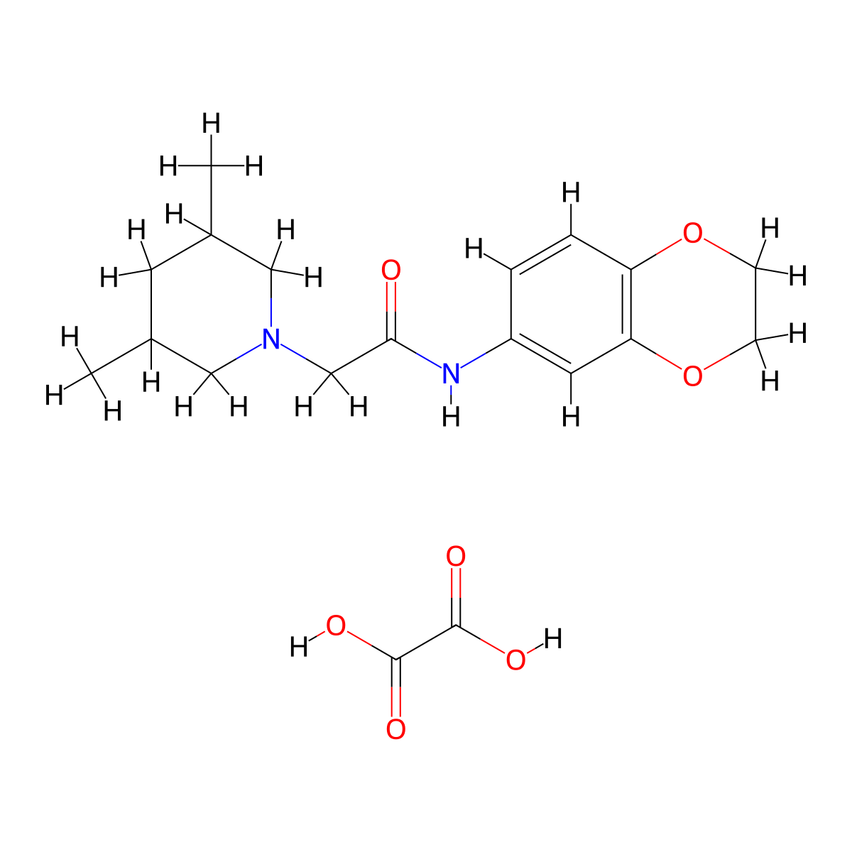 N-(2,3-Dihydro-benzo[1,4]dioxin-6-yl)-2-(3,5-dimethyl-piperidin-1-yl)-acetamide molecular structure, CAS 1051924-31-2