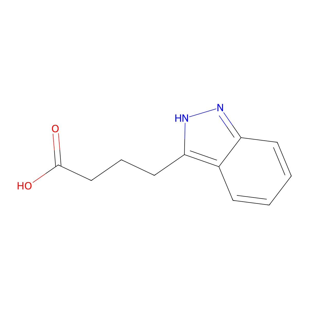 4-(1H-indazol-3-yl)butanoic acid molecular structure, CAS 1051929-63-5