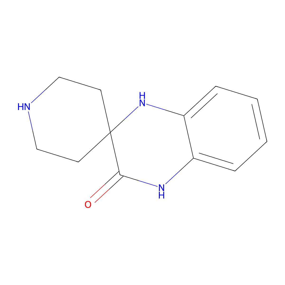 1',4'-dihydro-3'H-spiro[piperidine-4,2'-quinoxalin]-3'-one molecular structure, CAS 1051932-06-9