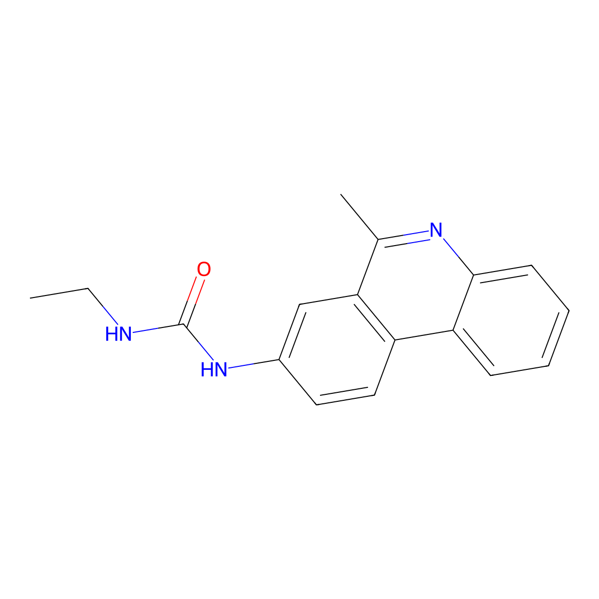 1-Ethyl-3-(6-methylphenanthridin-8-yl)urea molecular structure, CAS 1051933-86-8