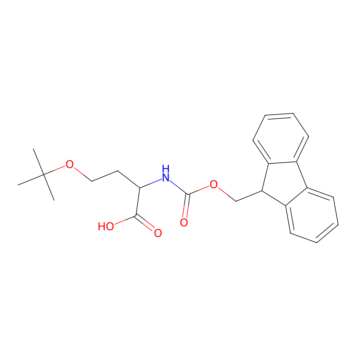 O-(1,1-Dimethylethyl)-N-[(9H-fluoren-9-ylmethoxy)carbonyl]-D-homoserine molecular structure, CAS 1051934-94-1