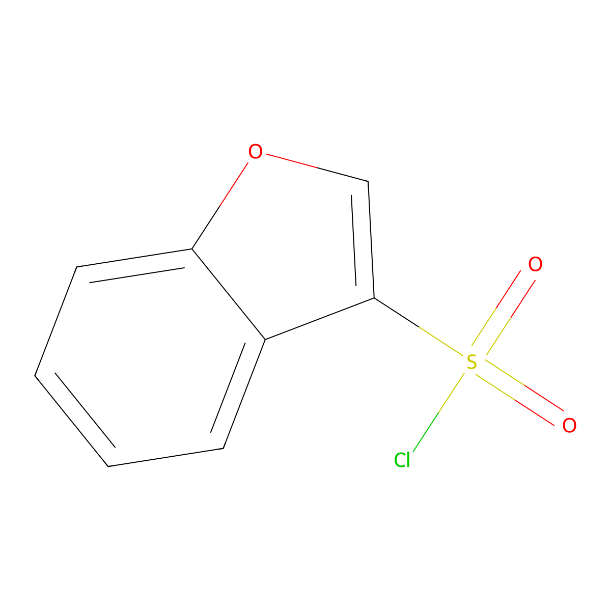 1-Benzofuran-3-sulfonyl chloride molecular structure, CAS 1051942-46-1