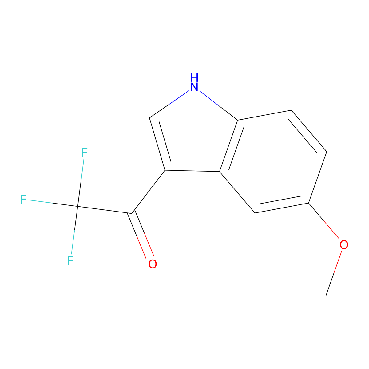 2,2,2-Trifluoro-1-(5-methoxy-3-indolyl)ethanone molecular structure, CAS 1051967-68-0