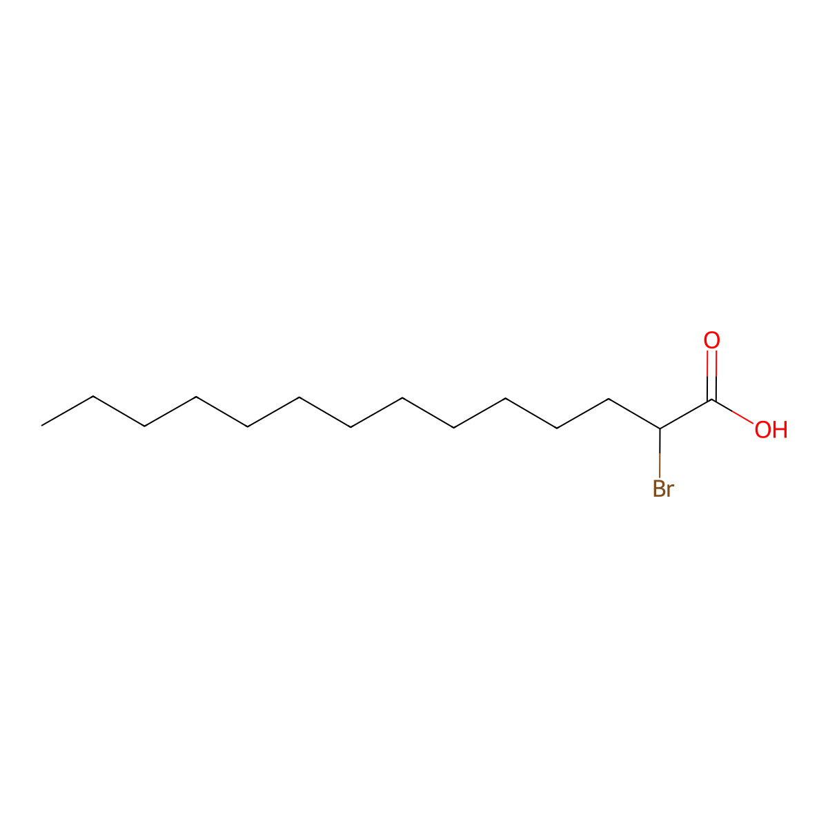 2-Bromomyristic acid molecular structure, CAS 10520-81-7