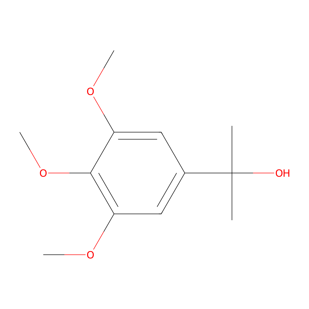 2-(3,4,5-Trimethoxyphenyl)propan-2-ol molecular structure, CAS 105205-66-1