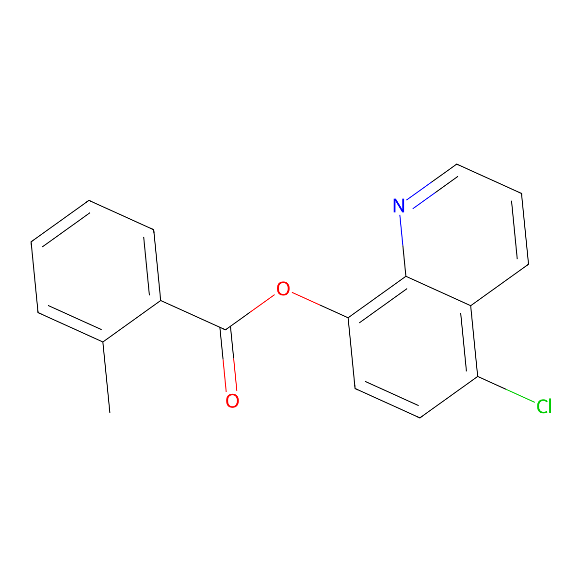 5-Chloroquinolin-8-yl 2-methylbenzoate molecular structure, CAS 1052069-91-6