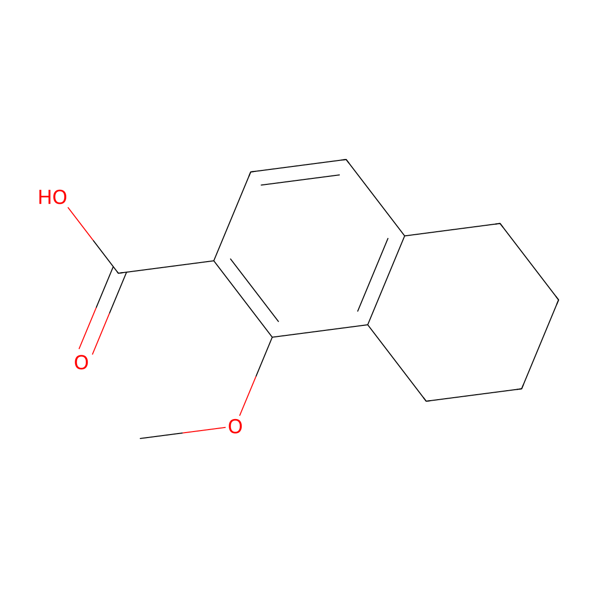 1-Methoxy-5,6,7,8-tetrahydronaphthalene-2-carboxylic acid molecular structure, CAS 105207-15-6