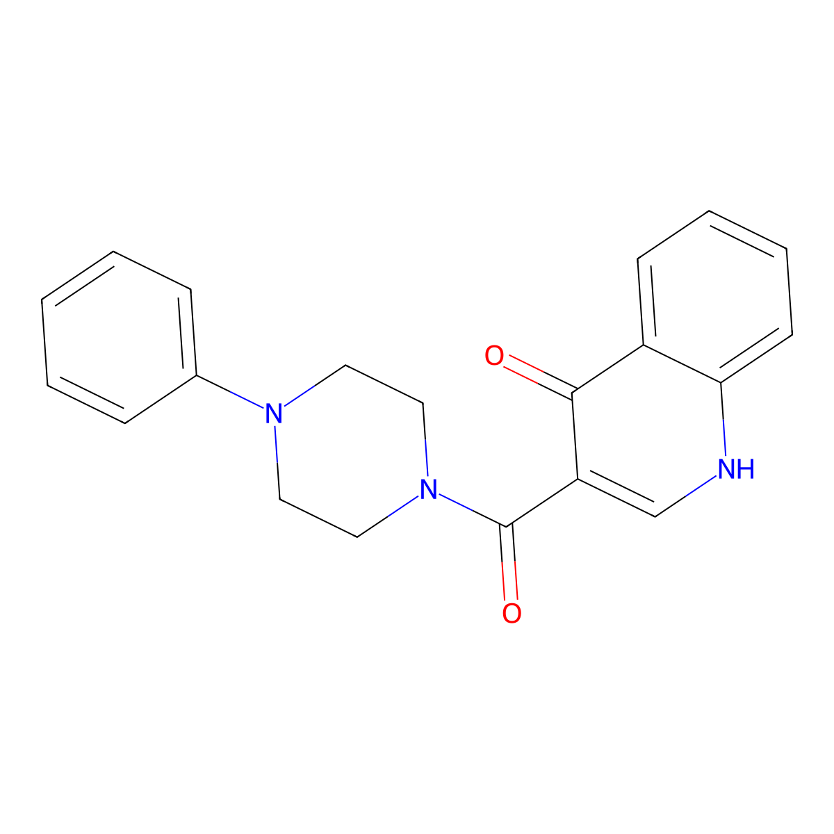 (4-Hydroxyquinolin-3-yl)(4-phenylpiperazin-1-yl)methanone molecular structure, CAS 1052071-54-1