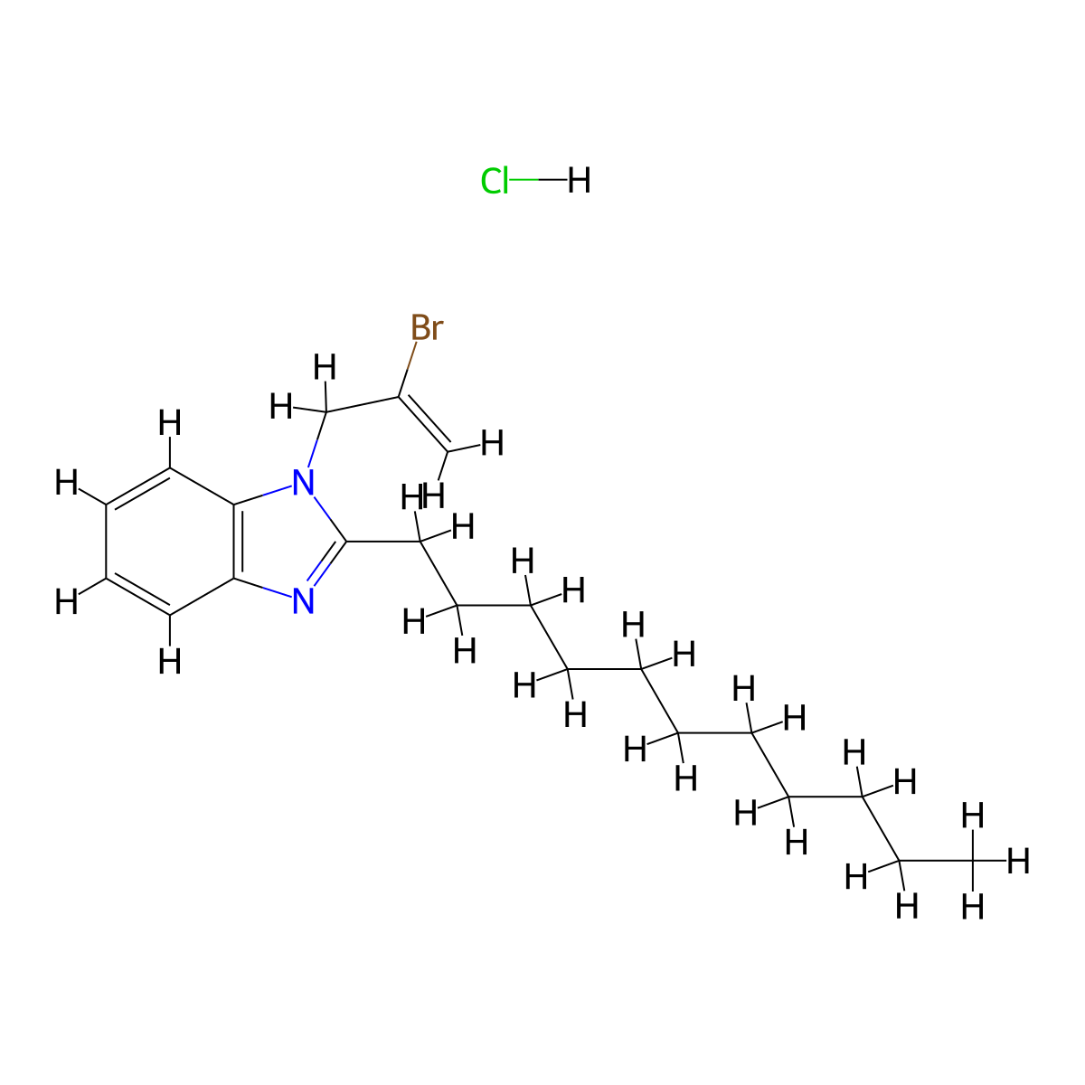 1-(2-bromoallyl)-2-undecyl-1H-benzo[d]imidazole hydrochloride molecular structure, CAS 1052077-03-8