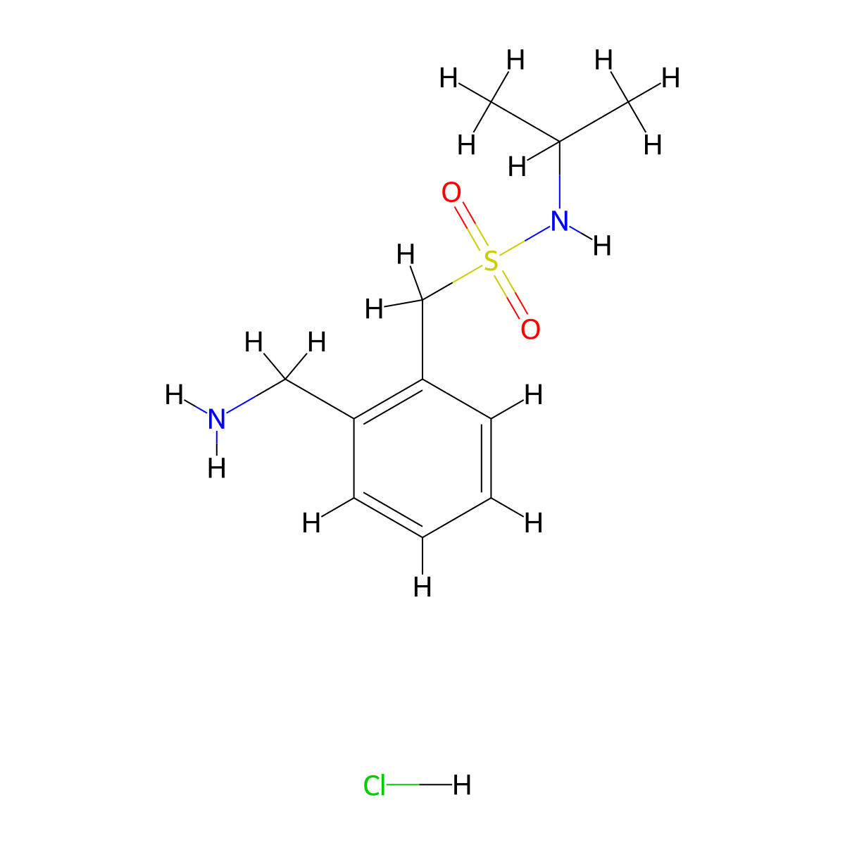 1-[2-(Aminomethyl)phenyl]-N-(propan-2-yl)methanesulfonamide hydrochloride molecular structure, CAS 1052089-42-5