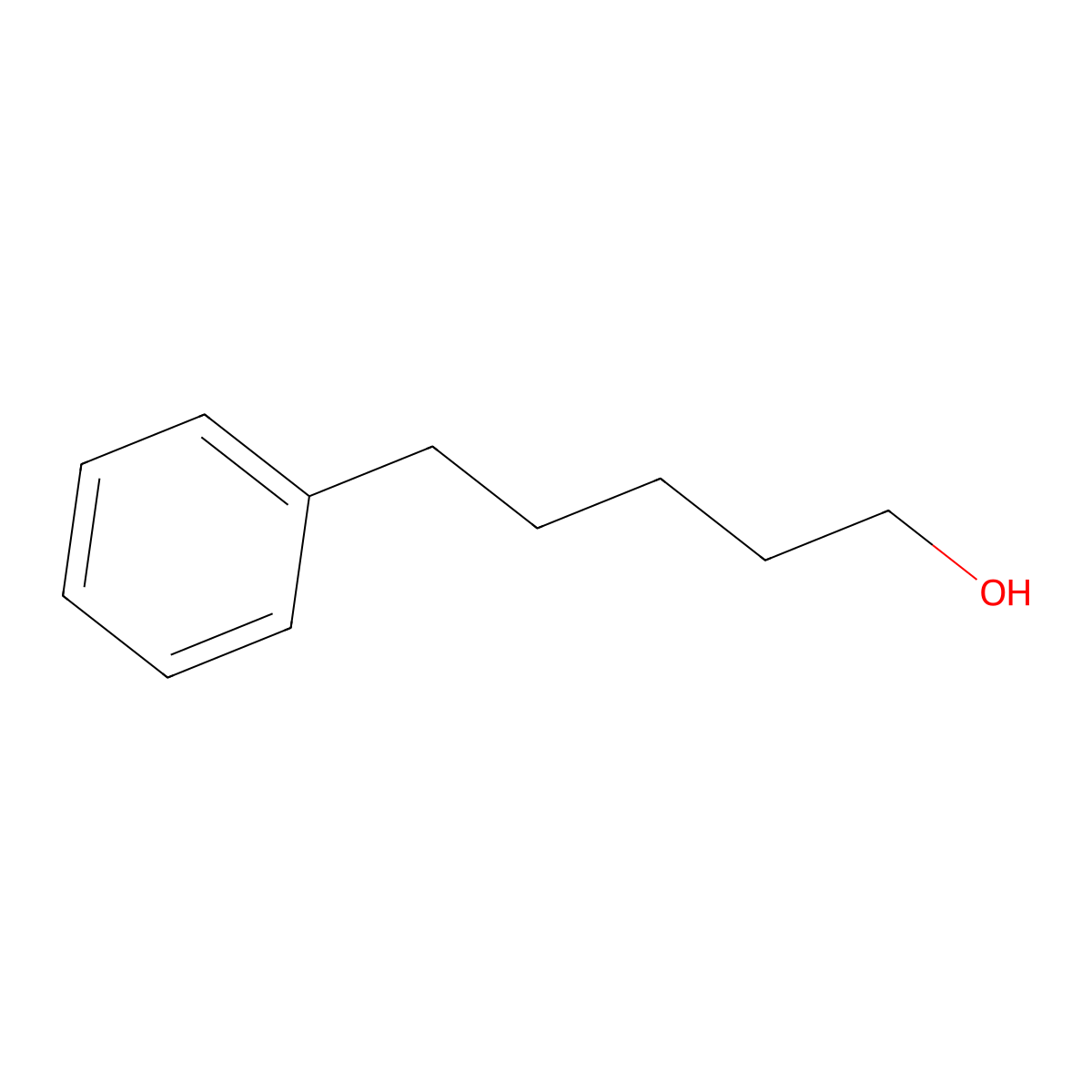 5-Phenyl-1-pentanol molecular structure, CAS 10521-91-2