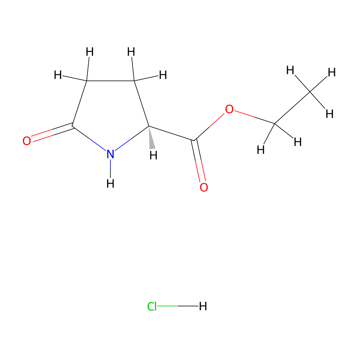 H-Pyr-OEt.HCl molecular structure, CAS 105210-68-2