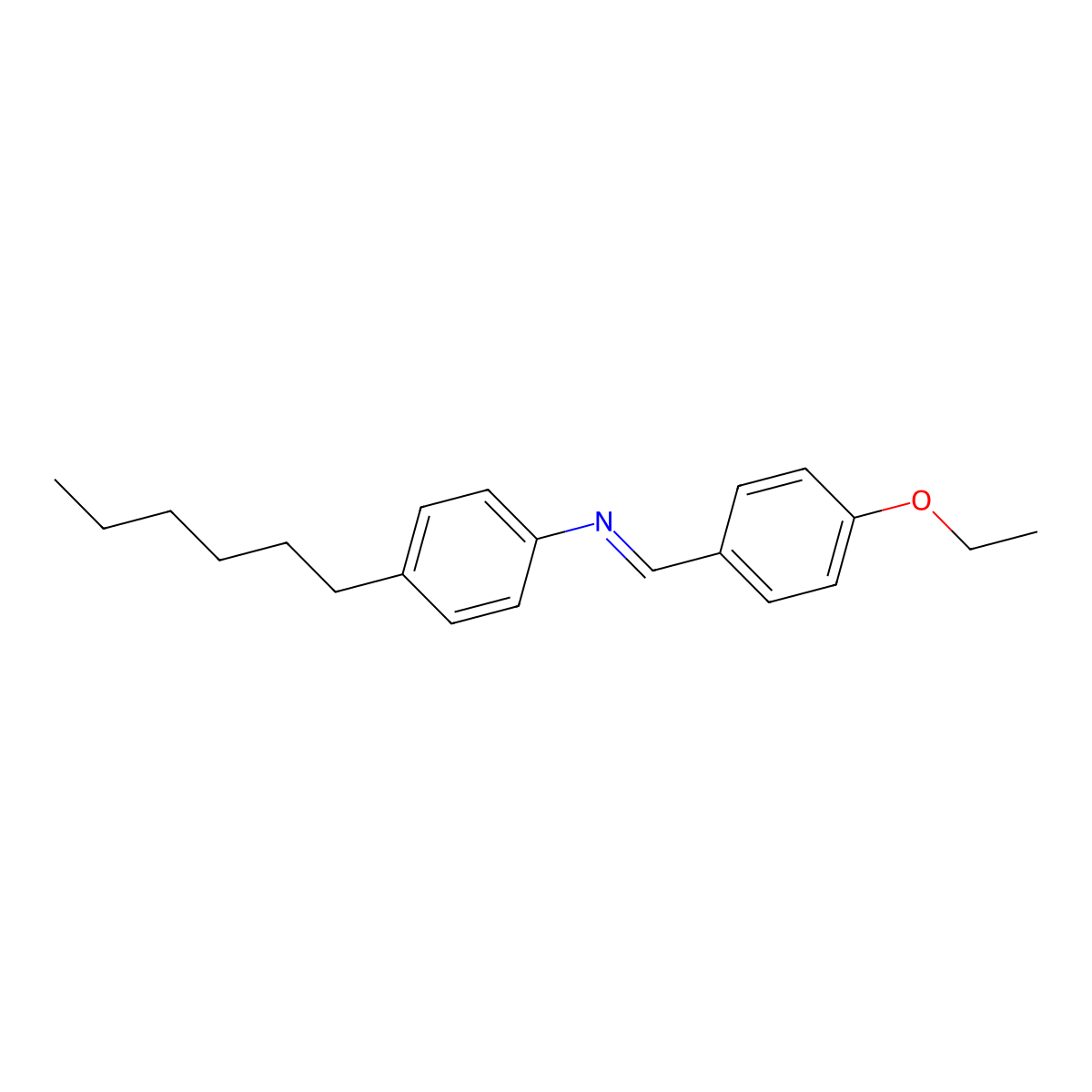 1-(4-ethoxyphenyl)-N-(4-hexylphenyl)methanimine molecular structure, CAS 105210-85-3