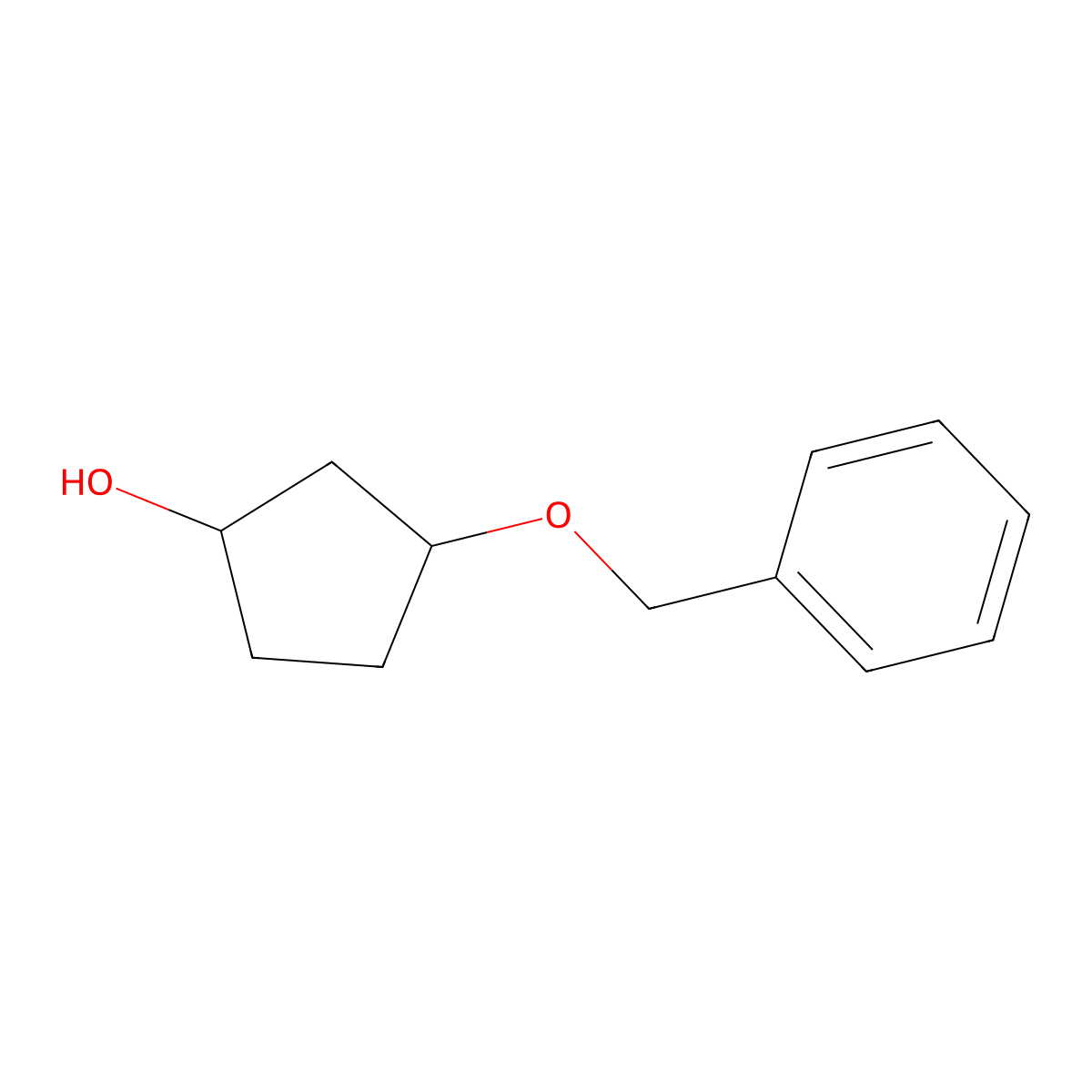 rac-(1R,3R)-3-(benzyloxy)cyclopentan-1-ol molecular structure, CAS 1052100-73-8