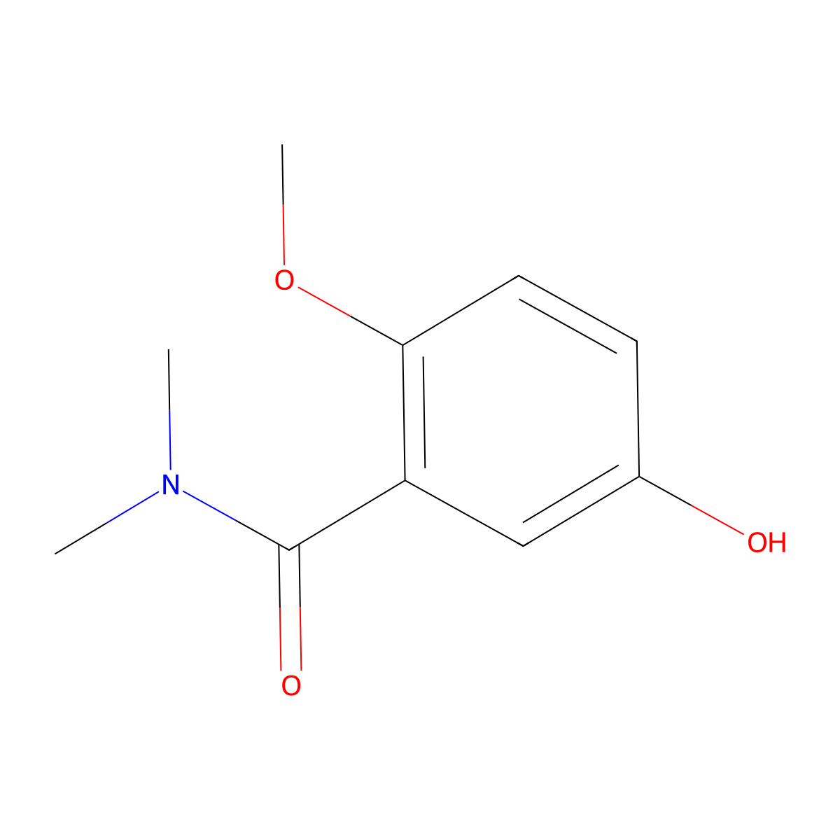 5-Hydroxy-2-methoxy-N,N-dimethylbenzamide molecular structure, CAS 1052106-90-7