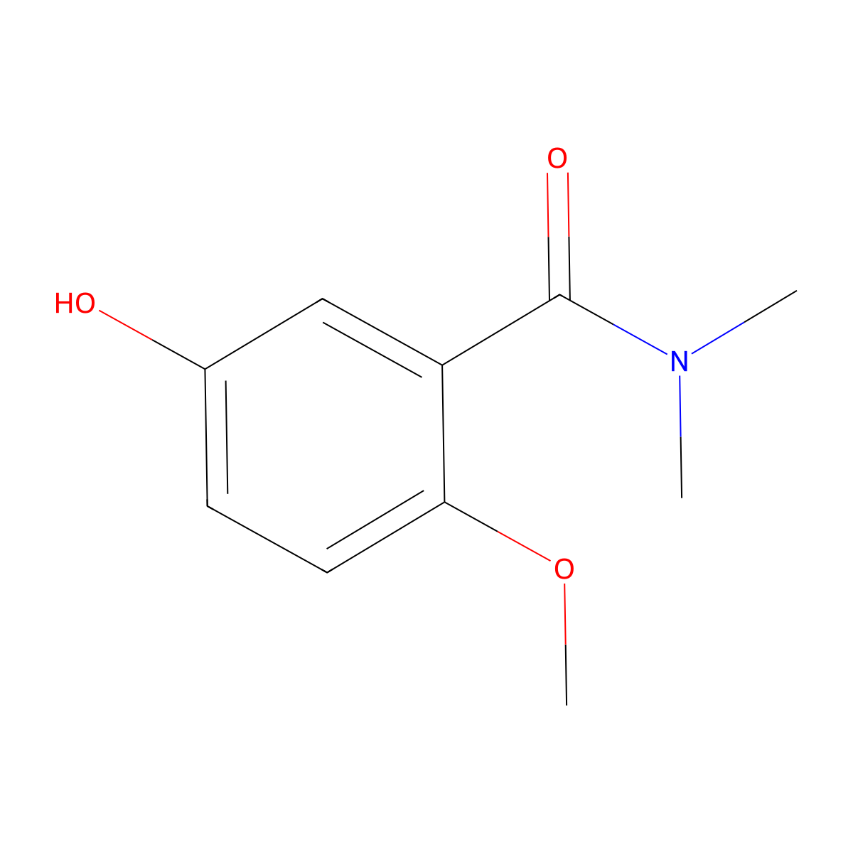 5-Hydroxy-2-methoxy-N,N-dimethylbenzamide molecular structure, CAS 1052106-90-7