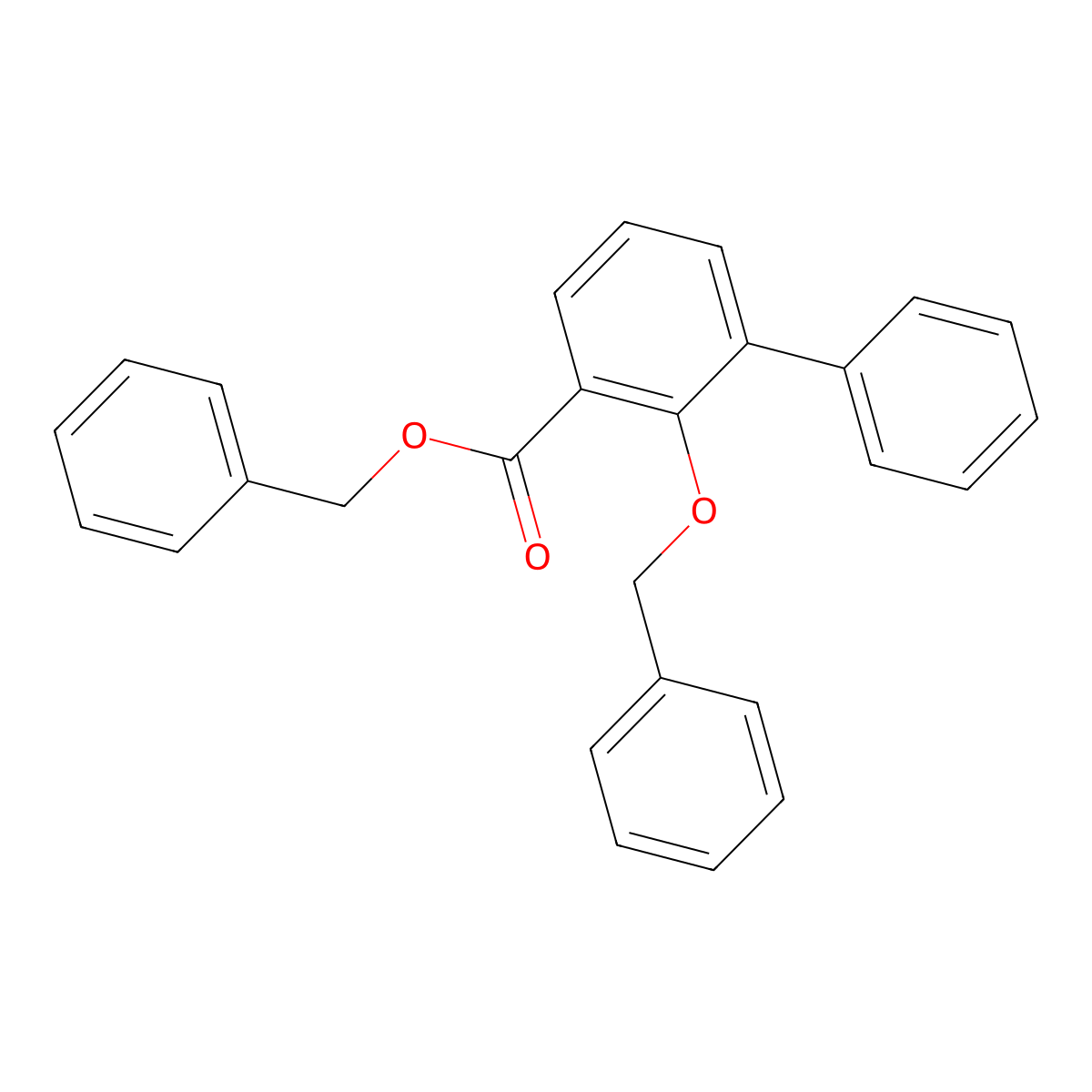 Benzyl 2-(benzyloxy)-3-phenylbenzoate molecular structure, CAS 1052108-67-4