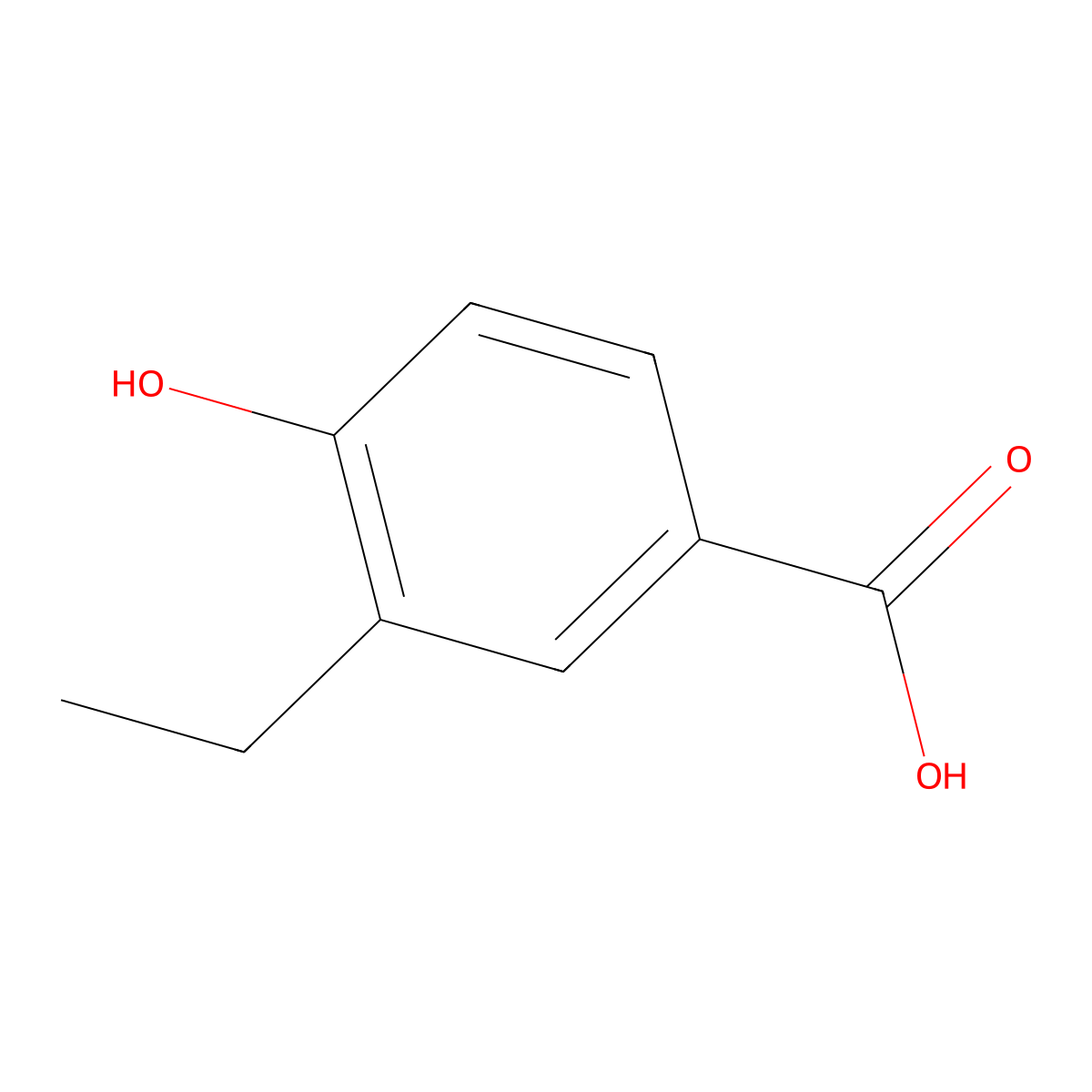3-Ethyl-4-hydroxybenzoic acid molecular structure, CAS 105211-75-4