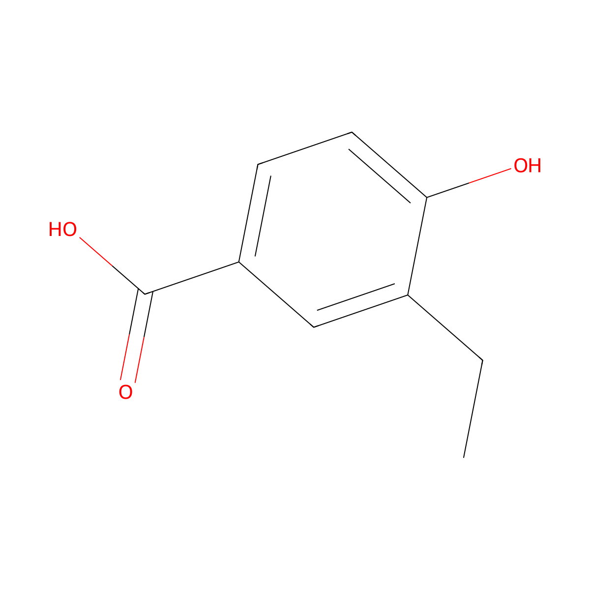 3-Ethyl-4-hydroxybenzoic acid molecular structure, CAS 105211-75-4