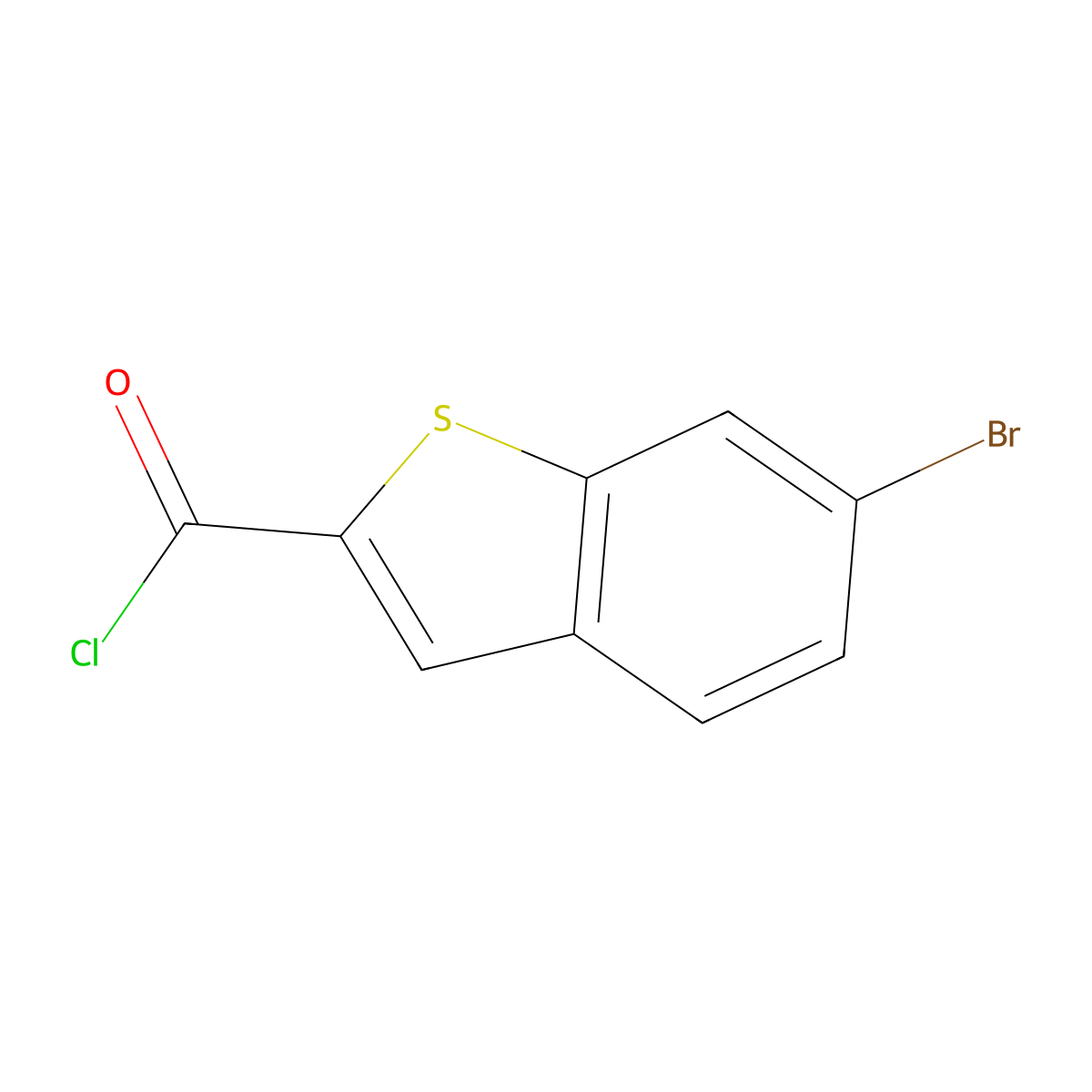 6-Bromo-1-benzothiophene-2-carbonyl chloride molecular structure, CAS 105212-27-9