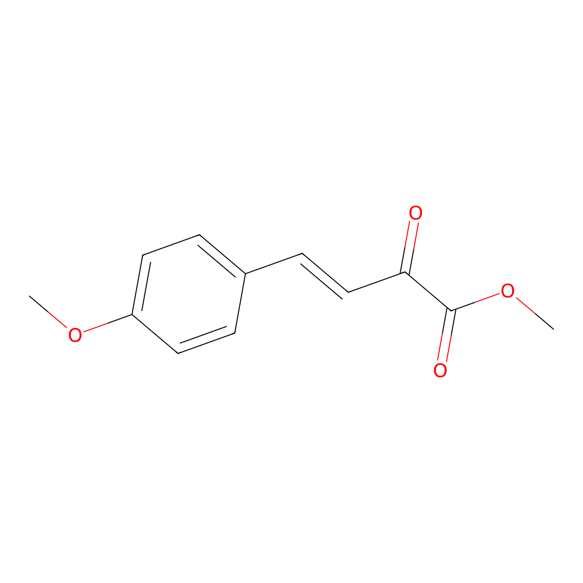 Methyl 4-(4-methoxyphenyl)-2-oxobut-3-enoate molecular structure, CAS 105213-31-8