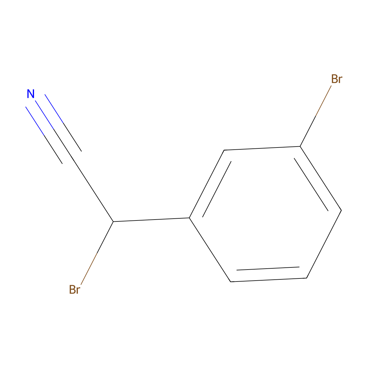 2-Bromo-2-(3-bromophenyl)acetonitrile molecular structure, CAS 1052175-54-8