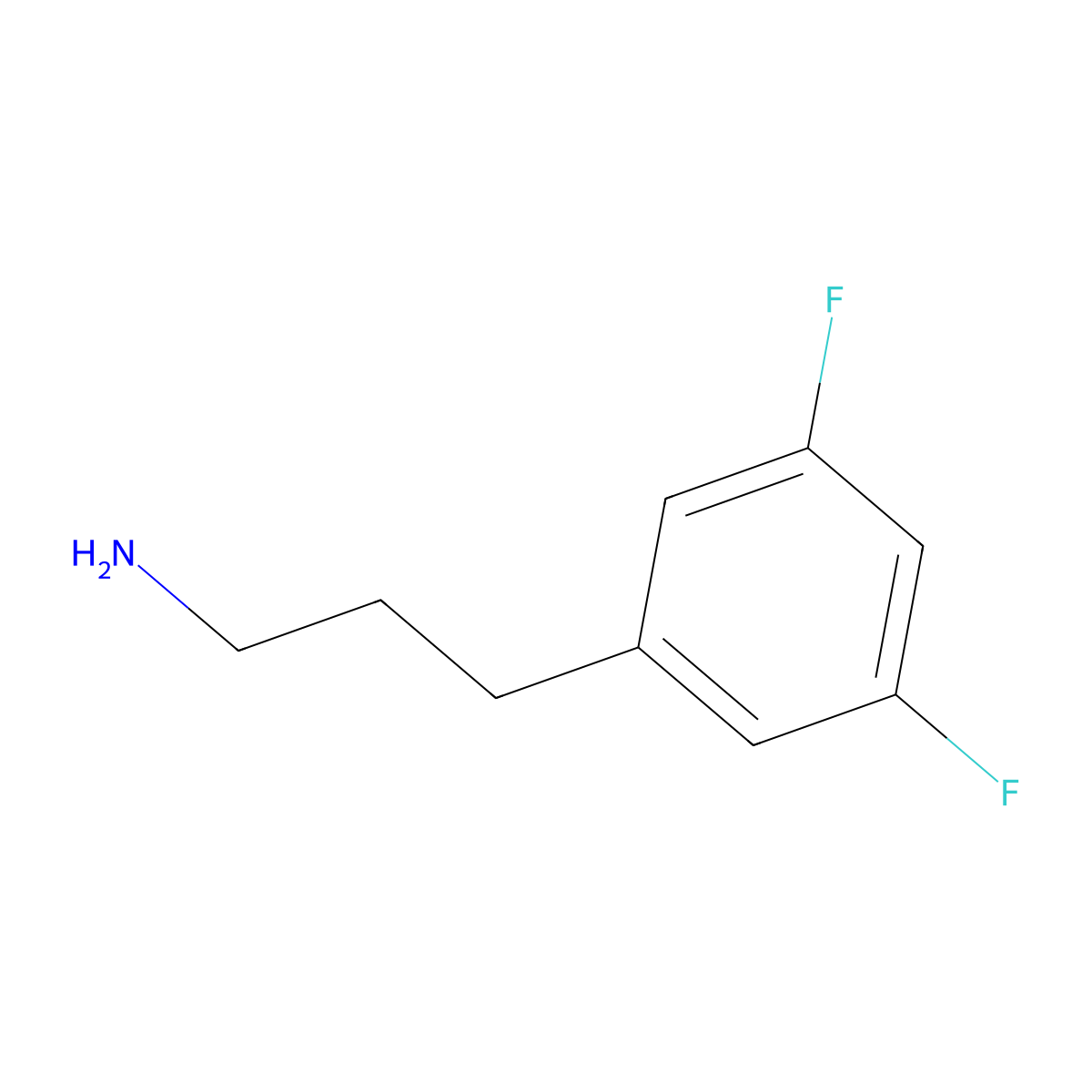 3-(3,5-Difluorophenyl)propan-1-amine molecular structure, CAS 105219-40-7