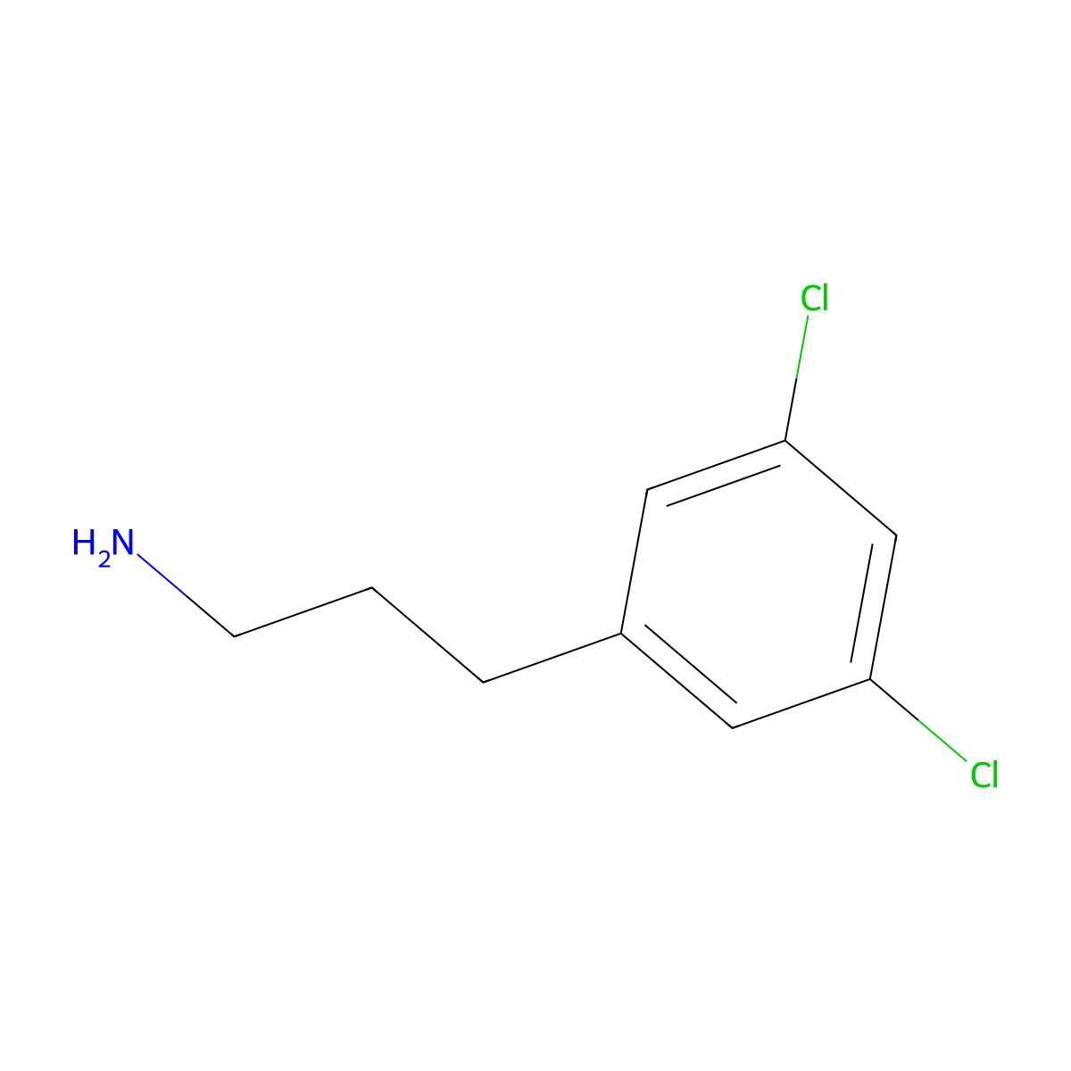 3-(3,5-Dichlorophenyl)propan-1-amine molecular structure, CAS 105219-51-0