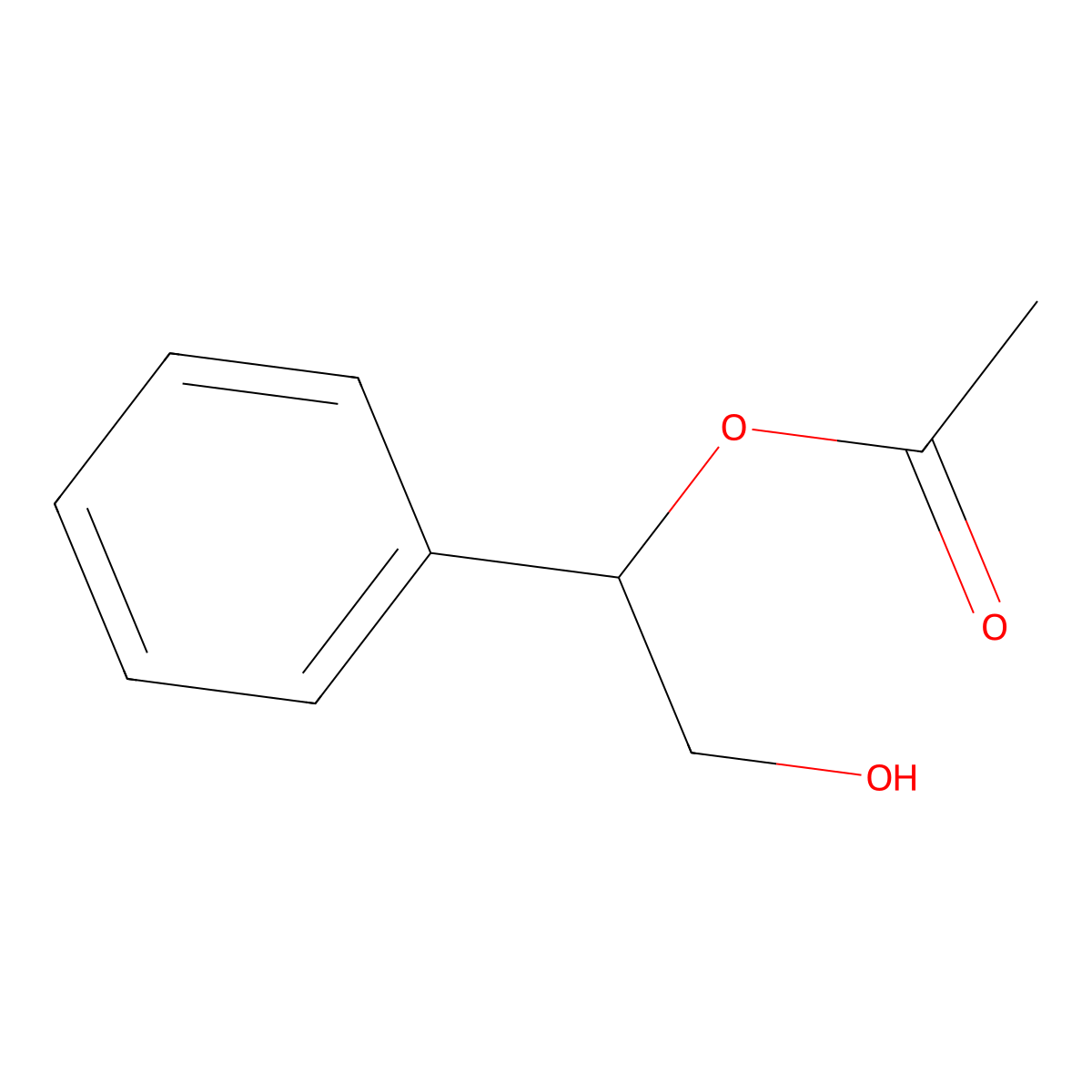1,2-Ethanediol, 1-phenyl-, 1-acetate molecular structure, CAS 10522-02-8