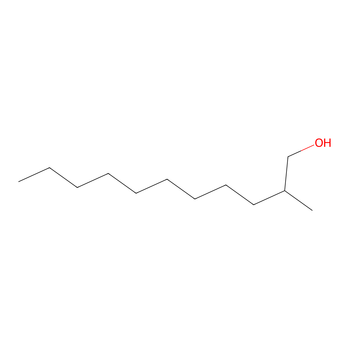 2-Methylundecanol molecular structure, CAS 10522-26-6