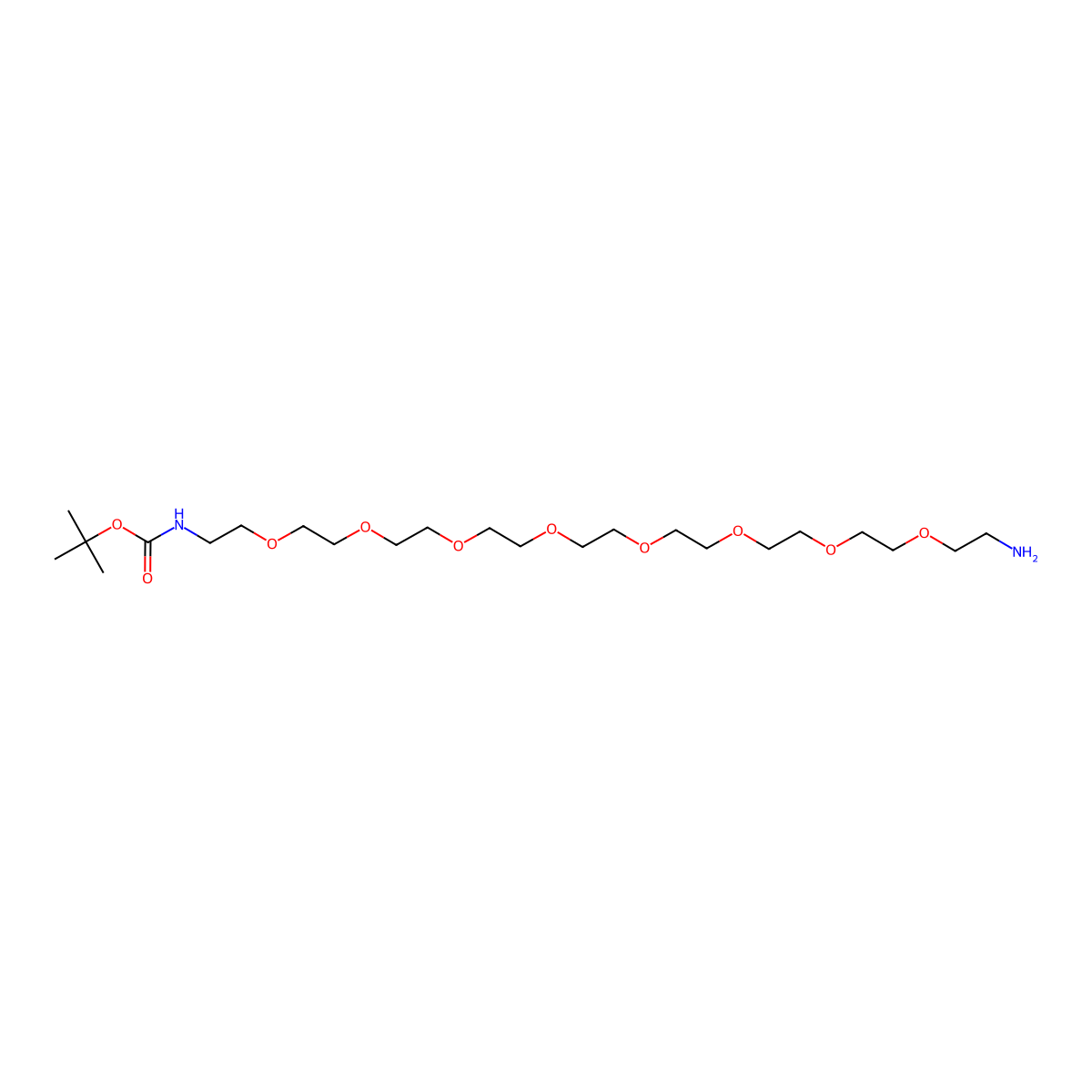 BocNH-PEG8-CH2CH2NH2 molecular structure, CAS 1052207-59-6