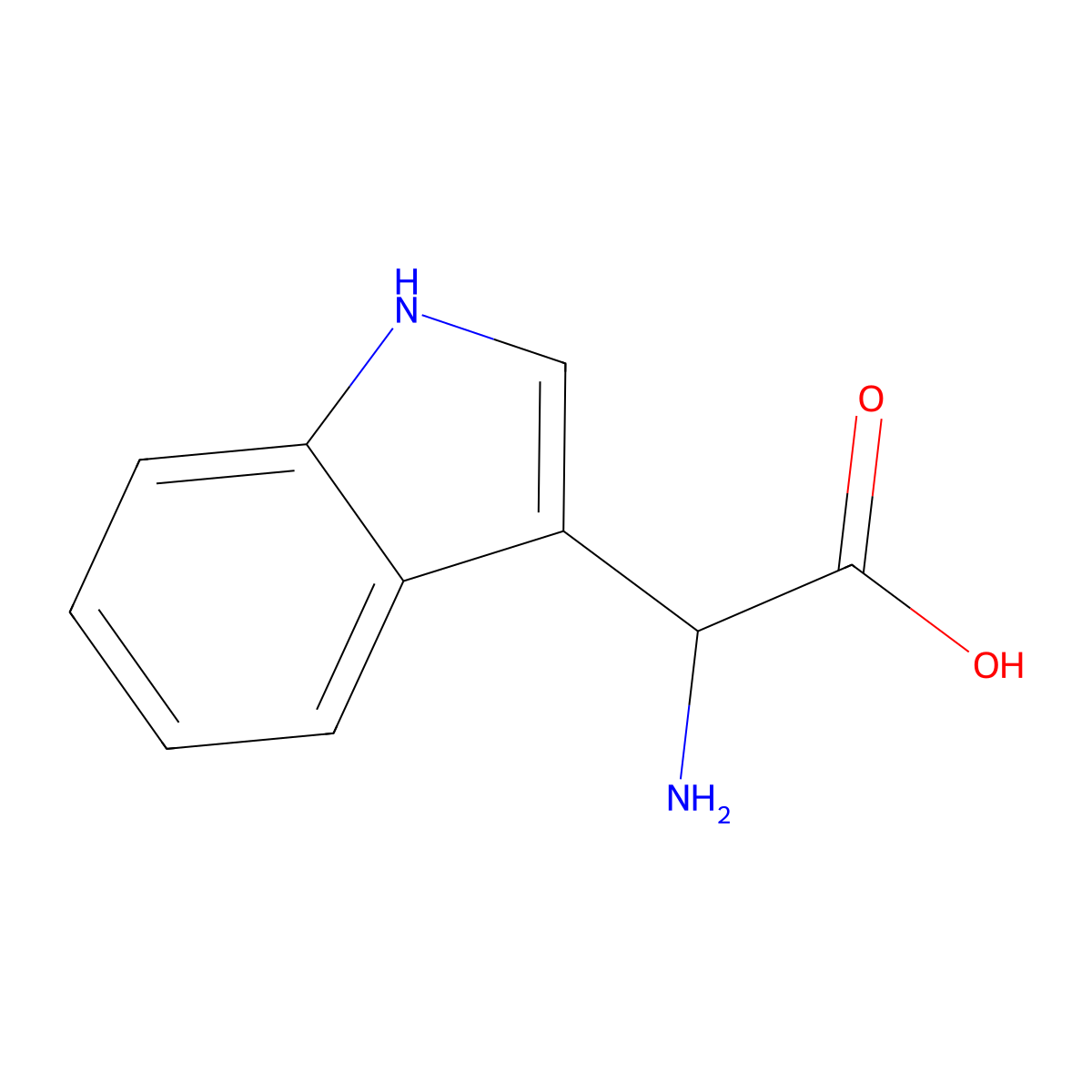 D,L-3-Indolylglycine molecular structure, CAS 1052209-46-7