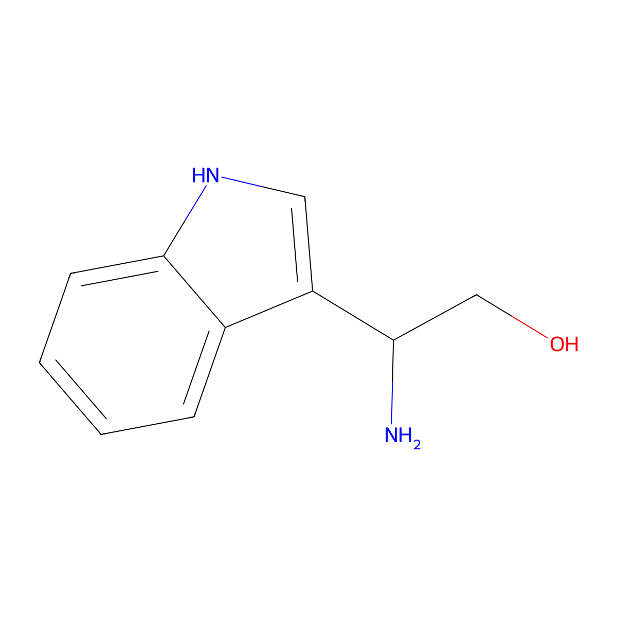 (2R)-2-amino-2-(1H-indol-3-yl)ethan-1-ol molecular structure, CAS 1052209-69-4