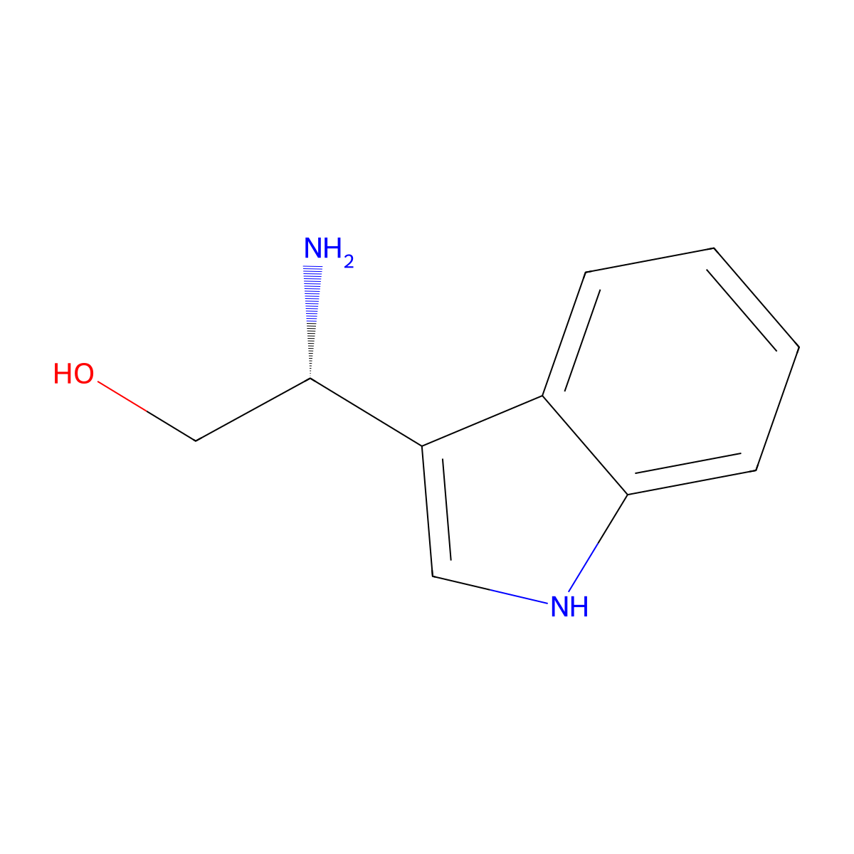 (2R)-2-amino-2-(1H-indol-3-yl)ethan-1-ol molecular structure, CAS 1052209-69-4