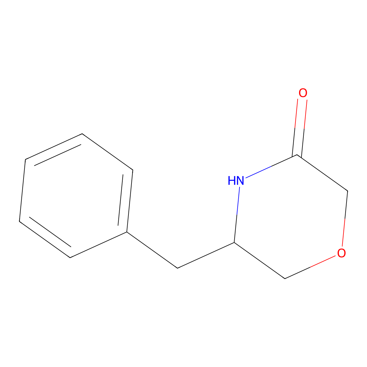 (R)-5-Benzylmorpholin-3-one molecular structure, CAS 1052210-00-0