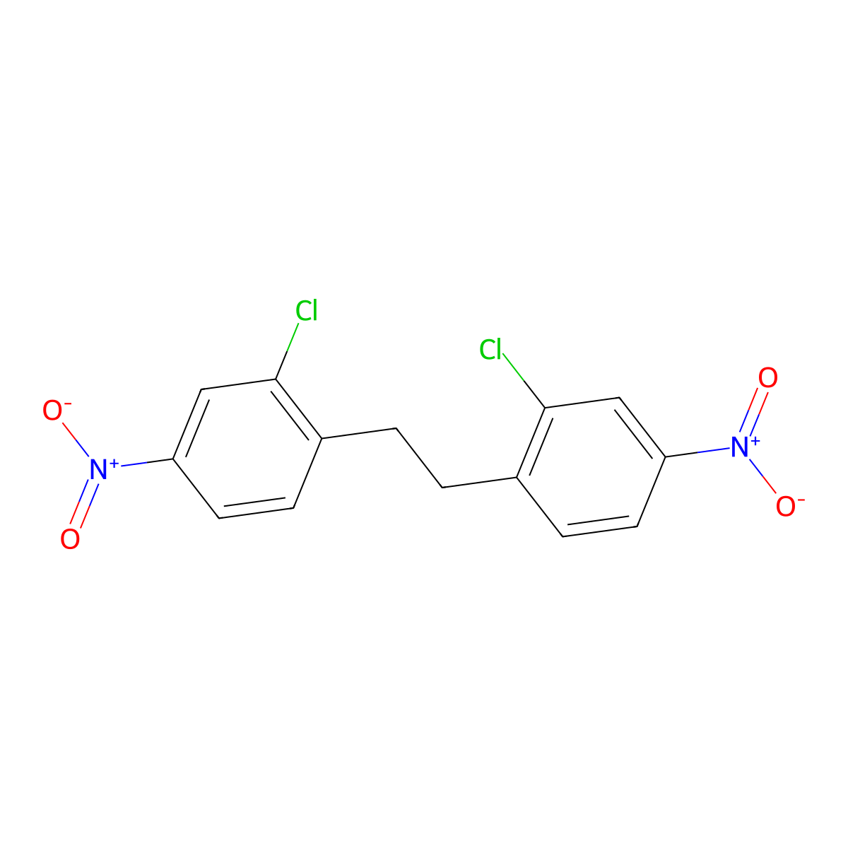 2,2'-Dichloro-4,4'-dinitrobibenzyl molecular structure, CAS 105222-71-7