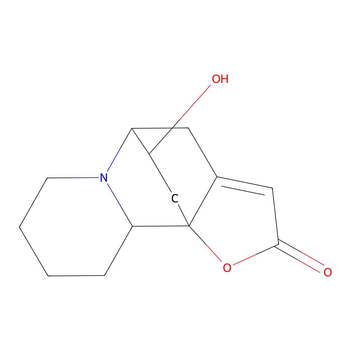 (1R,2S,8S,15S)-15-hydroxy-13-oxa-7-azatetracyclo[6.5.2.01,10.02,7]pentadec-10-en-12-one molecular structure, CAS 1052228-70-2