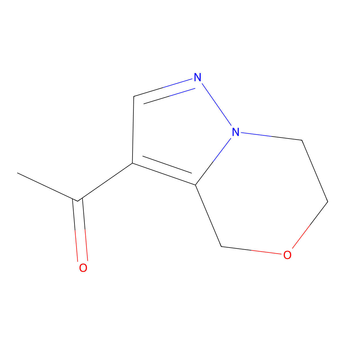 1-(6,7-Dihydro-4H-pyrazolo[5,1-c][1,4]oxazin-3-yl)ethanone molecular structure, CAS 105224-20-2