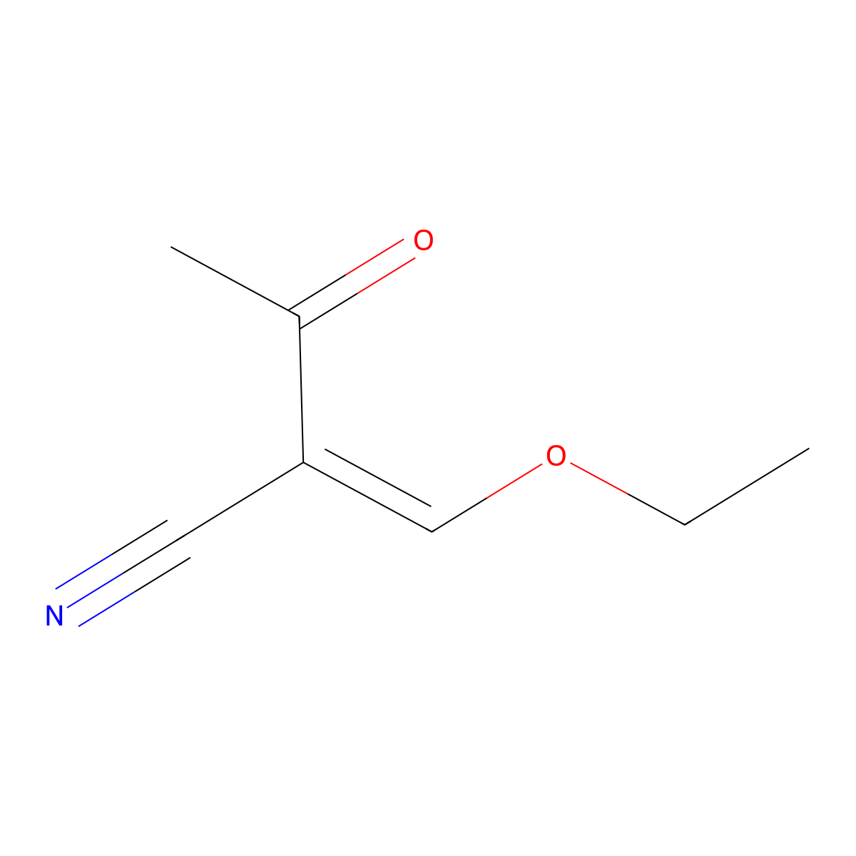 2-(Ethoxymethylidene)-3-oxobutanenitrile molecular structure, CAS 105224-25-7